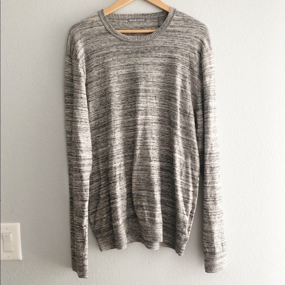 Michael Bastian Elbow Patch Slub Crewneck Sweater